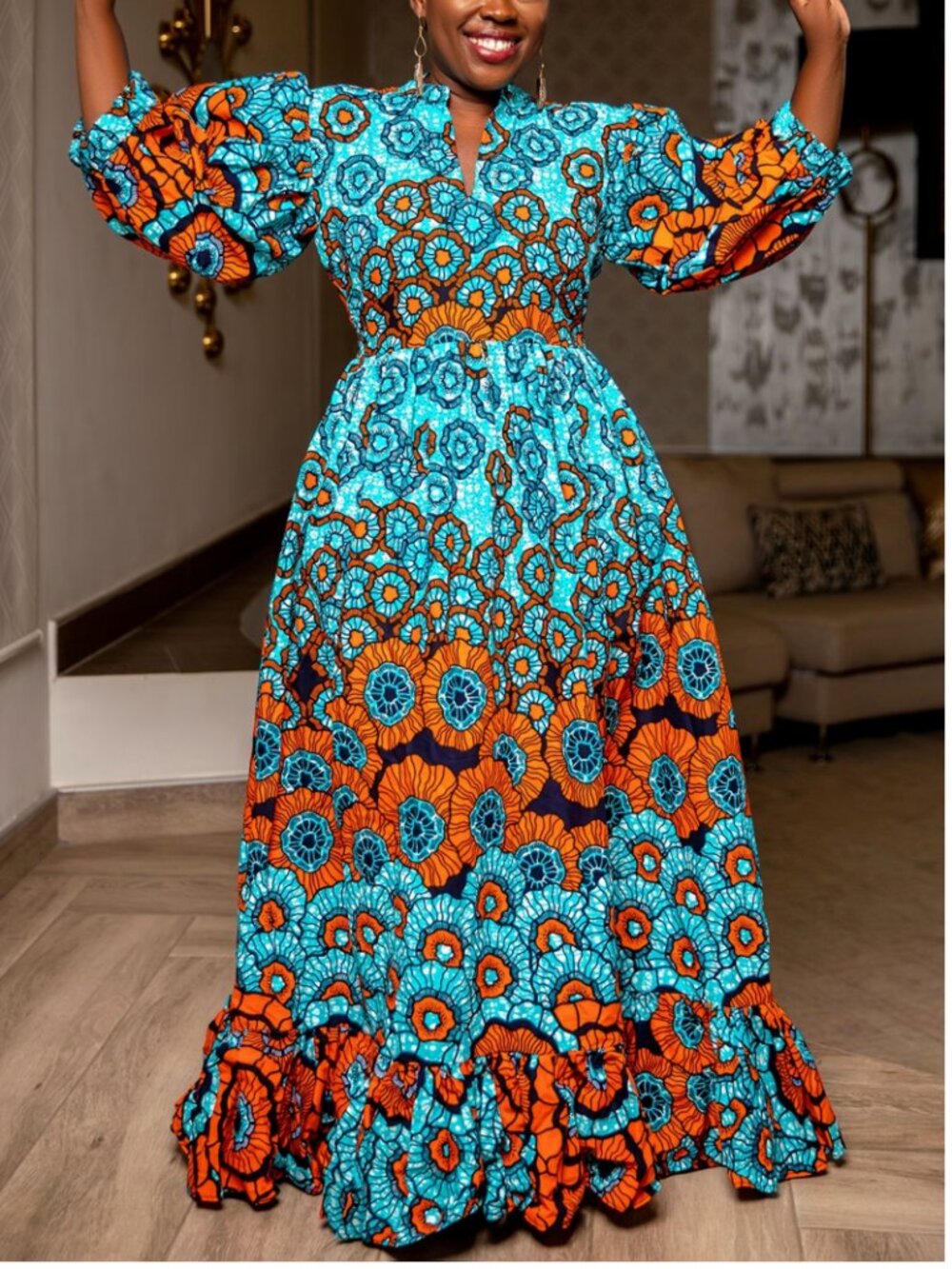 Casual Floral Print Plus Size Dress - Picture 1 of 3